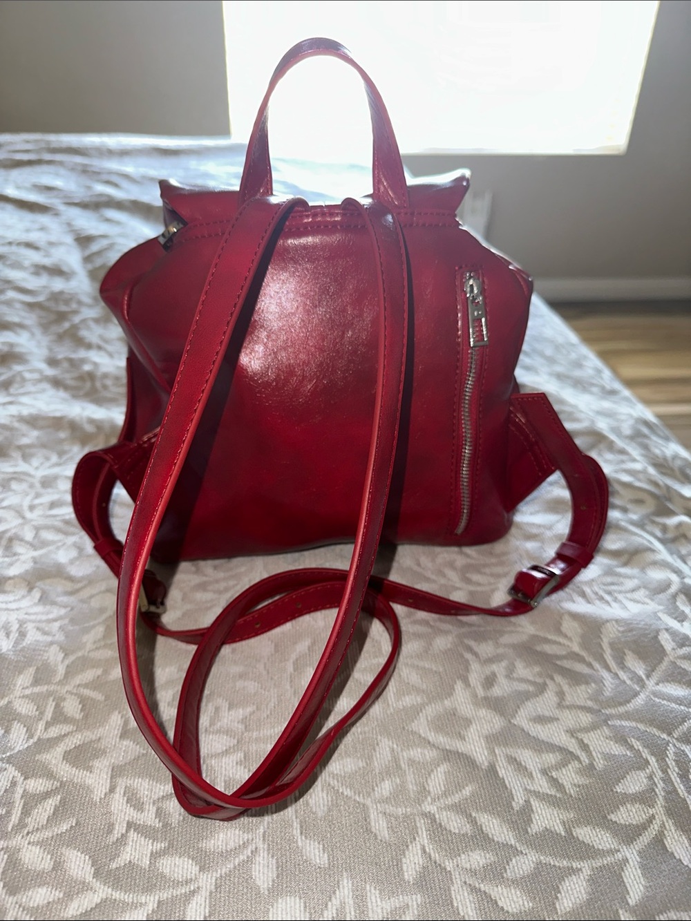 Desigual Red Backpack Purse - Picture 2 of 5